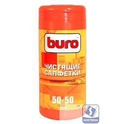 Чистящие салфетки BURO BU-Tmix 65 шт влажных+ 65 шт. сухих [817437]