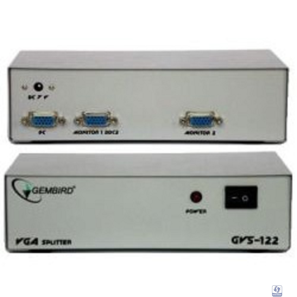 Gembird GVS122  Разветвитель сигнала VGA на 2 монитора (Gembird) 
