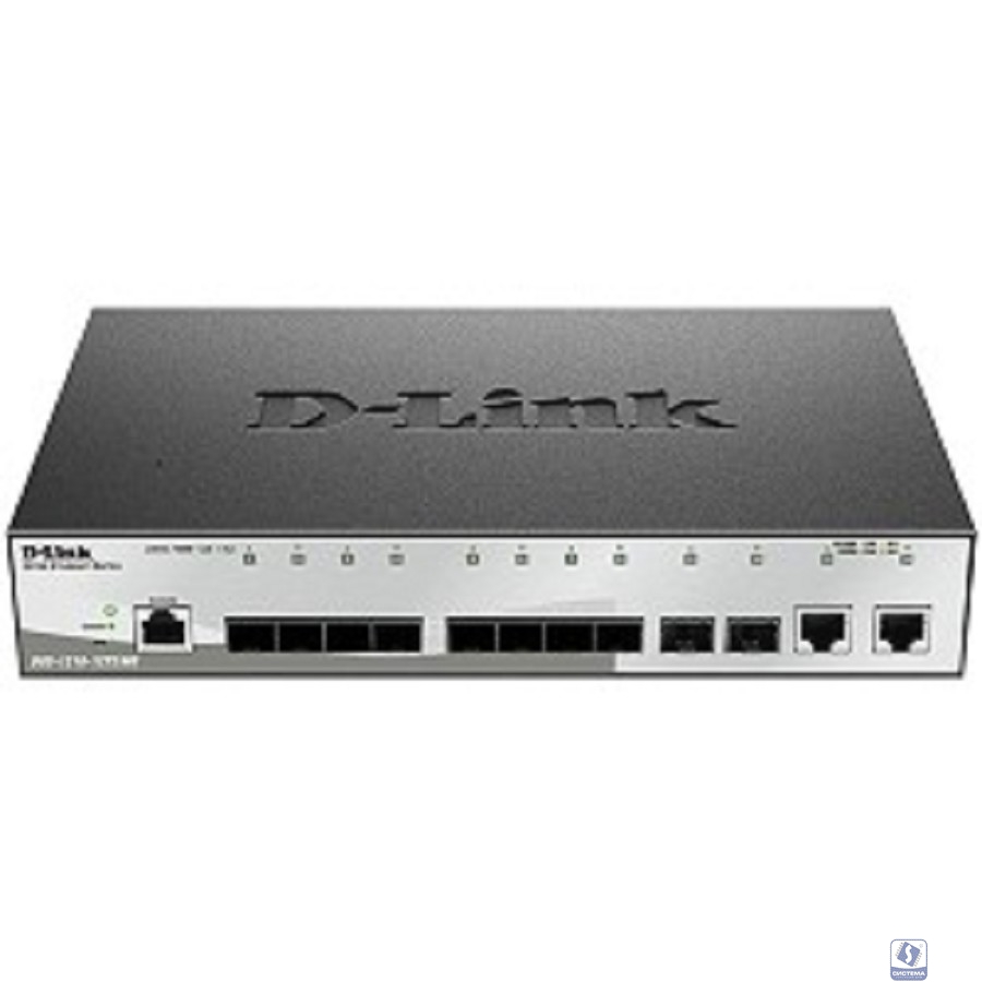 D-Link DGS-1210-12TS/ME/B1A Управляемый L2 коммутатор с 10 портами 1000Base-X SFP и 2 портами 10/100/1000Base-T