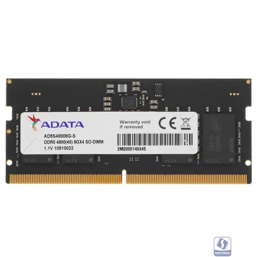 A-data DDR5 SODIMM 8GB DDR5-4800 AD5S48008G-S, CL40, 1.1V 
