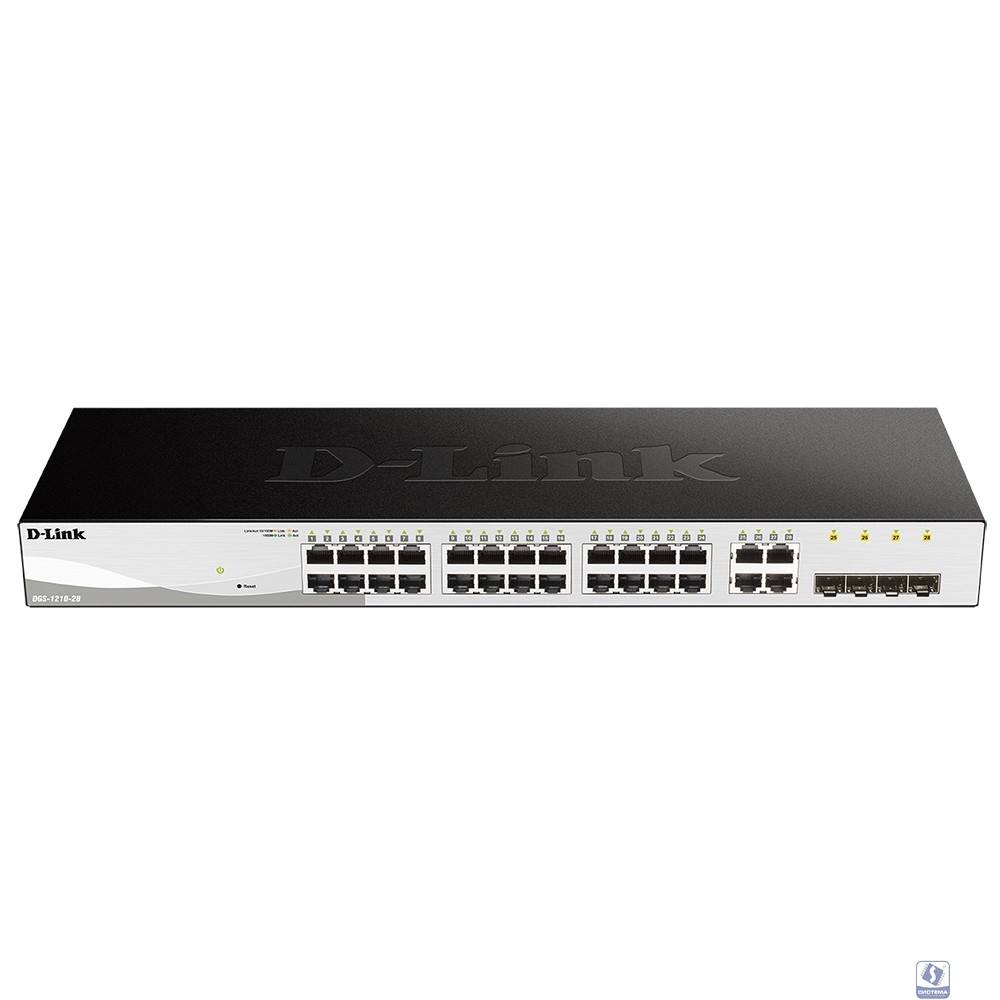 D-Link DGS-1210-28/FL2A Управляемый L2 коммутатор с 24 портами 10/100/1000Base-T и 4 комбо-портами 100/1000Base-T/SFP