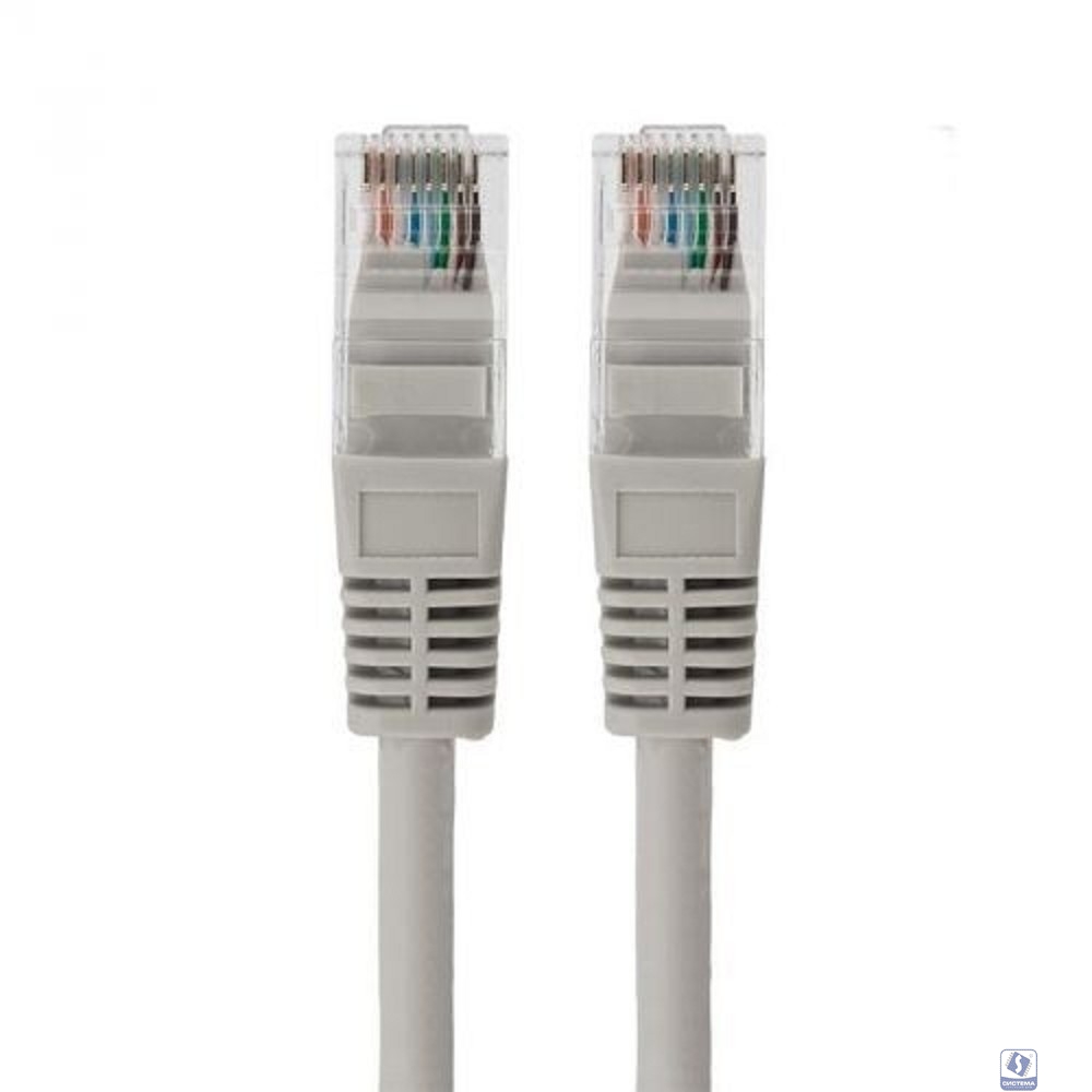 Rexant (18-8002) Шнур коммутационный, патч-корд U/UTP RJ45-RJ45, CAT 5e, LSZH серый, 1м