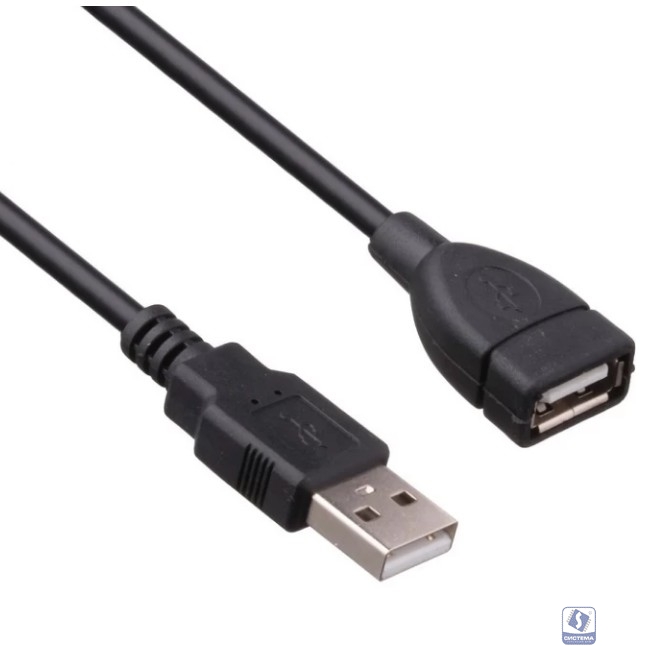 Exegate EX294763RUS Удлинитель USB 2.0 ExeGate EX-CCF-USB2-AMAF-3.0F (Am/Af, позолоченные контакты, ферритовые кольца, 3м)