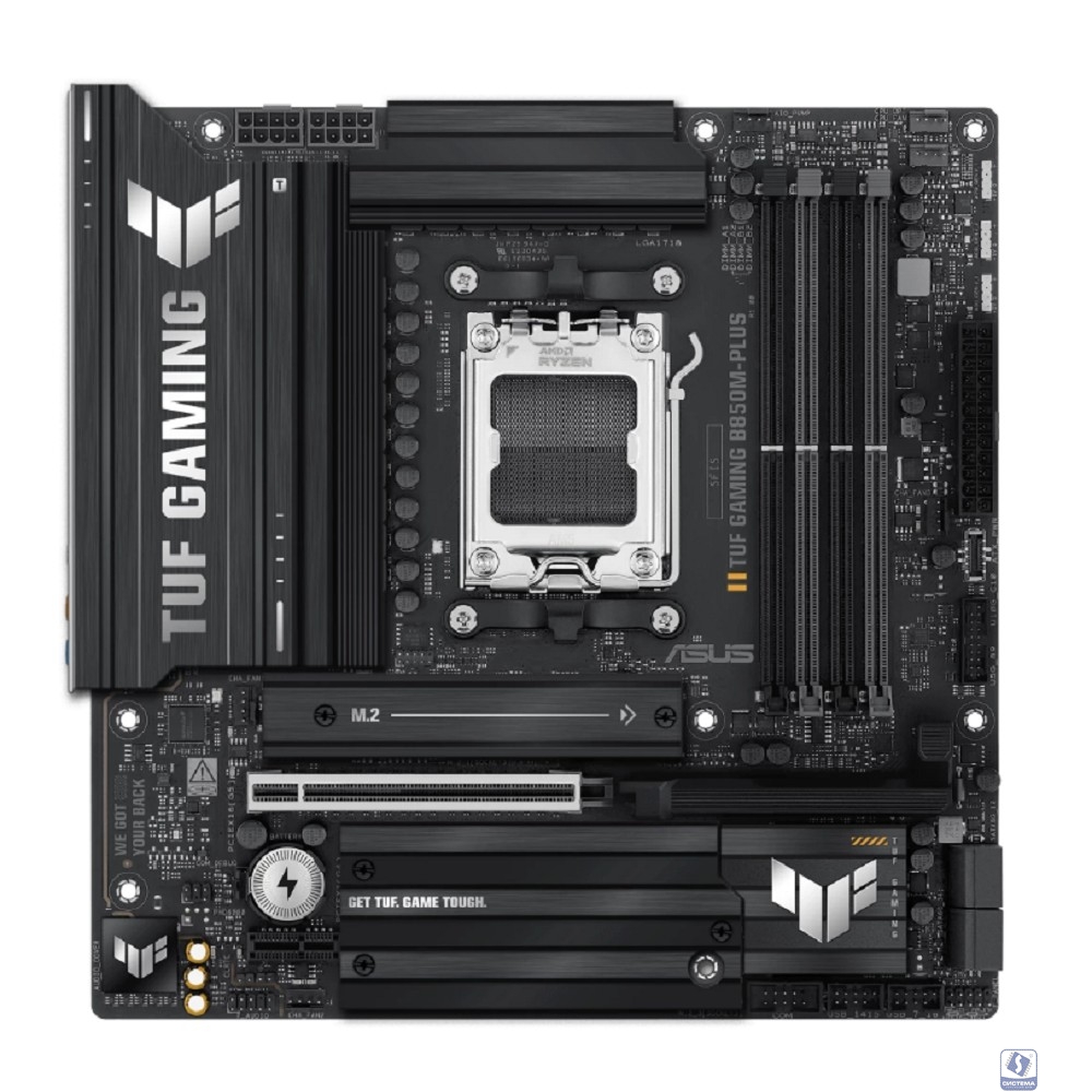 ASUS TUF GAMING B850M-PLUS (Socket AM5, mATX, 4xDDR5(256GB), DP/HDMI, 1xPCIe 5.0x16/1xPCIe 4.0x1, 1xLAN (2.5GbE), 4xSATA 6Gb/s, 3xM.2, 1xType-C, 7xUSB 3.2, 4xUSB 2.0)