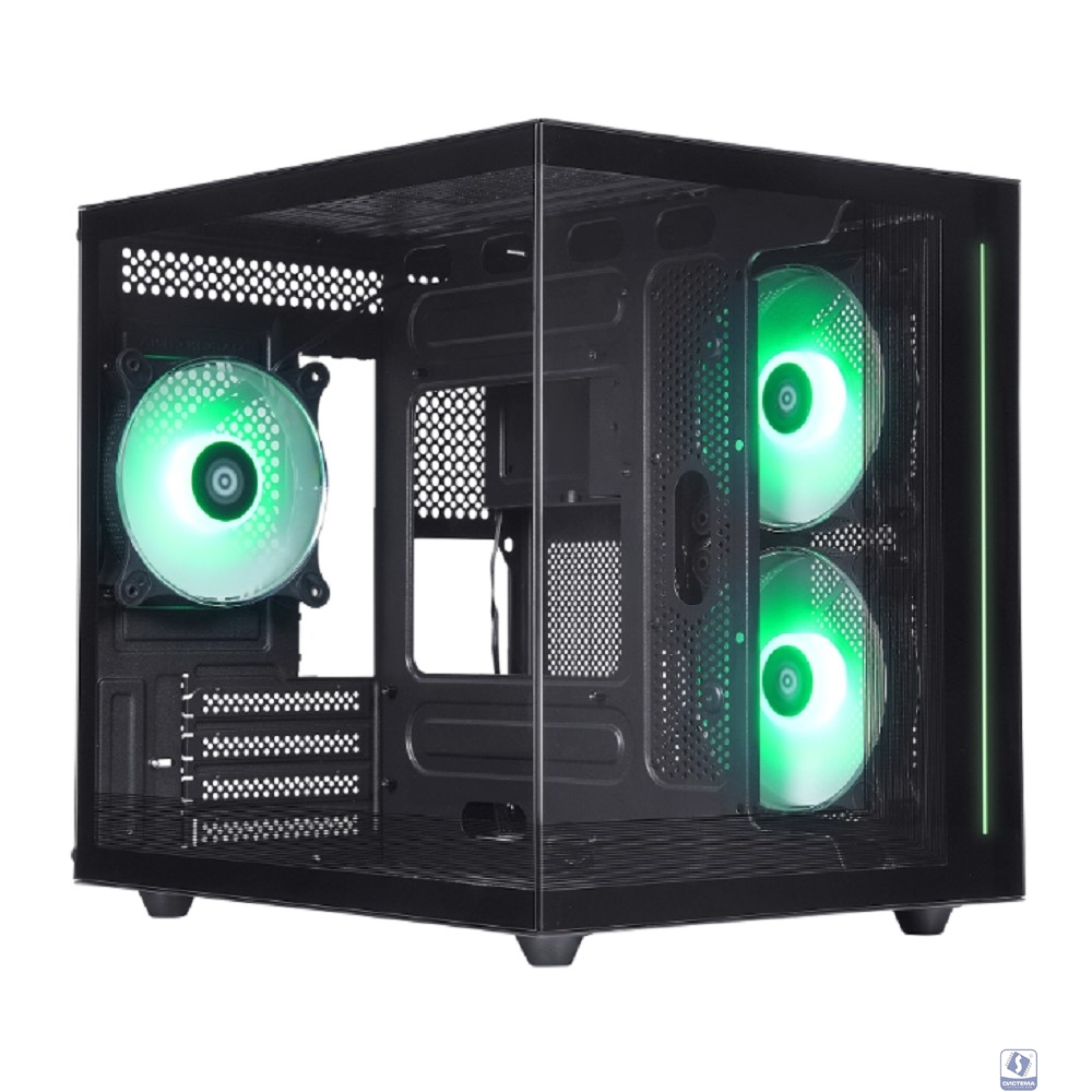 Defender Корпус компьютерный NovaCube черный,mATX,3fan,switchM/BSync
