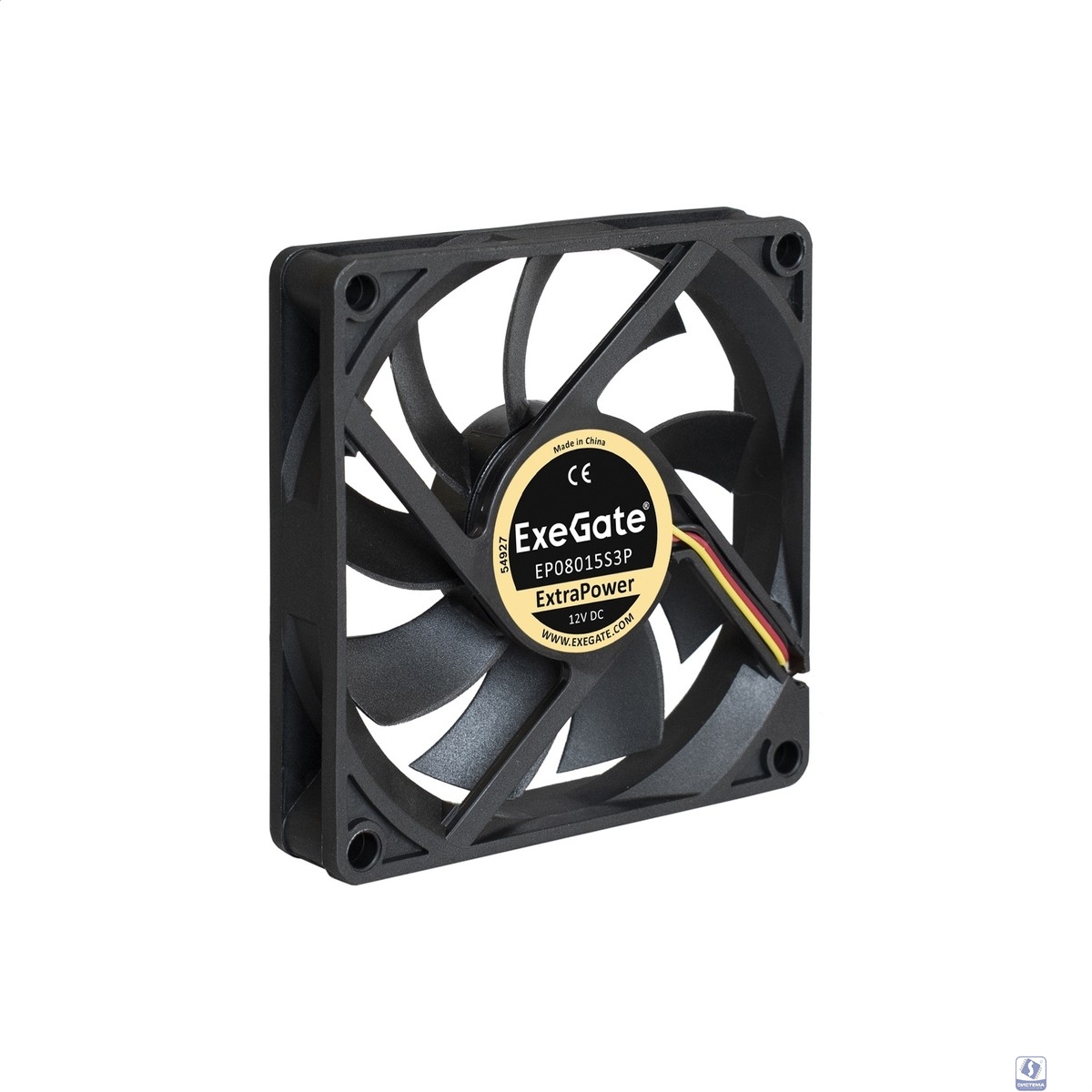 Exegate EX283374RUS Вентилятор ExeGate ExtraPower EP08015S3P, 80x80x15 мм, подшипник скольжения, 3pin, 2500RPM, 26dBA