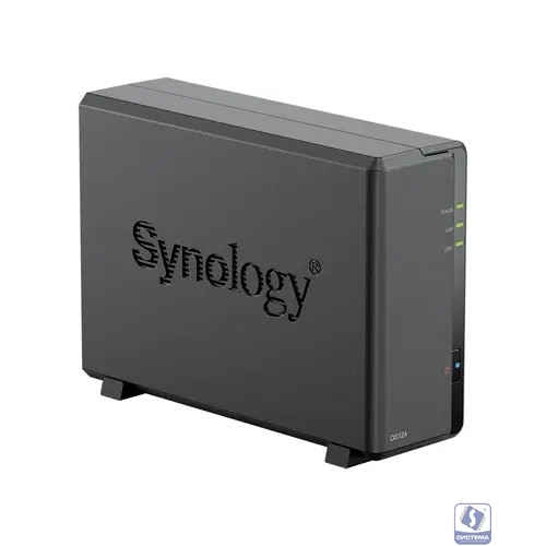 Synology DS124 Сетевое хранилище 1x 2.5" / 3.5", горячая замена, RAID modes: keine, 1x GB-LAN, Веб-сервер, 2x USB3.0, процессор: Quad Core 1.40 GHz, 1 GB ОЗУ 