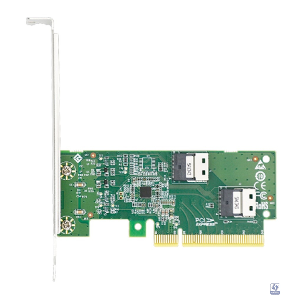 Lr-Link LRNV9F12 PCIe x8 to Two SlimSAS SFF-8654 4i Adapter, Up to 2* PCIe 4.0 U.2 NVMe SSD, PCIe 4.0 x 8