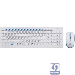 Defender Клавиатура + мышь Skyline 895  Nano W White USB [45895] 