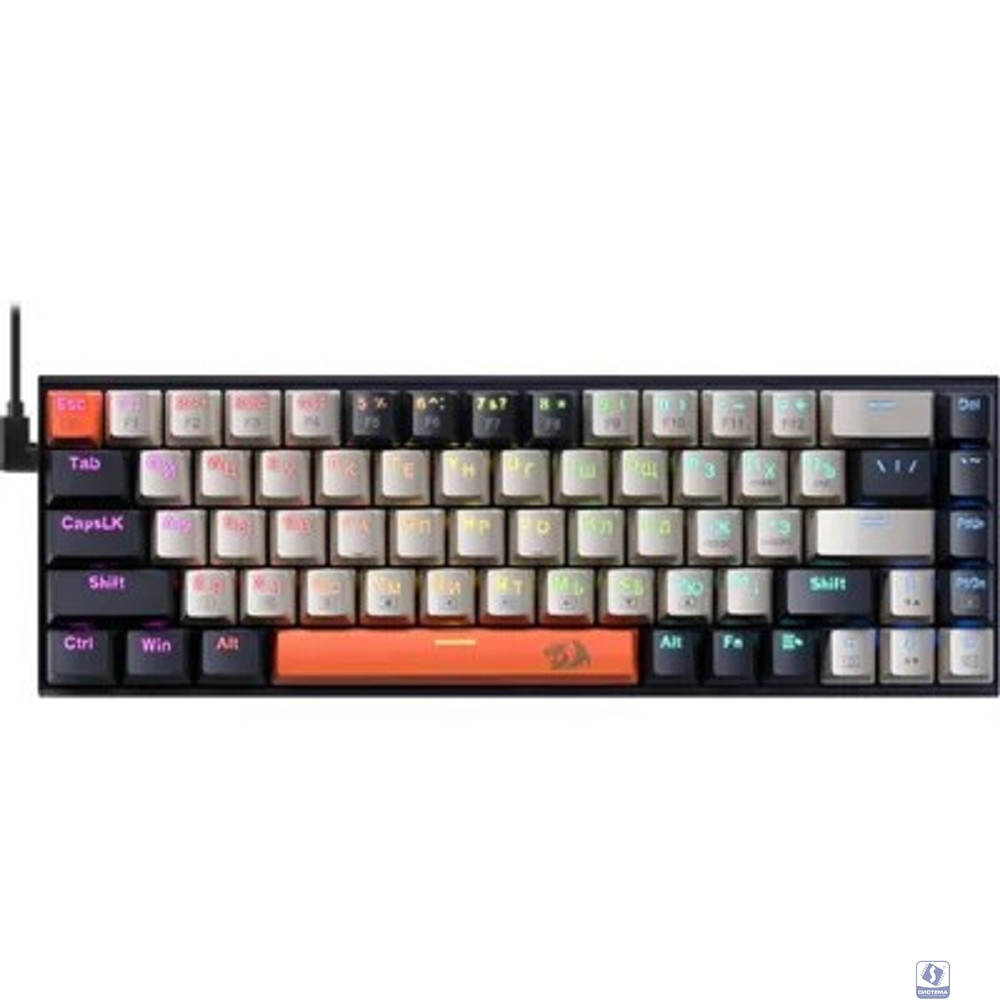 Redragon Механическая клавиатура Ryze Проводная,RGB, красные свичи [71342]