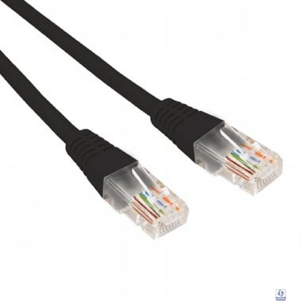 Rexant (02-0292-03) Патч-корд U/UTP, CAT 6, RJ45-RJ45, 26AWG, LSZH, черный, 0,3м