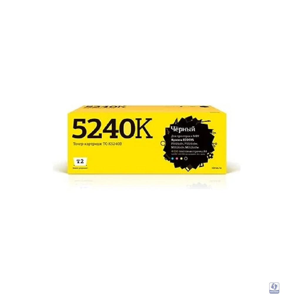 T2  TK-5240K Тонер-картридж (TC-K5240B)  для Kyocera ECOSYS P5026cdn/P5026cdw/M5526cdn/M5526cdw (4000 стр.) черный, с чипом