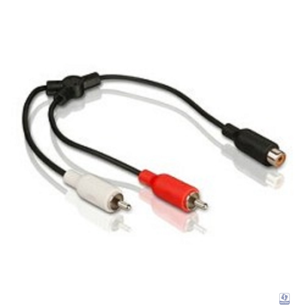 Telecom Кабель-разветвитель(TAV4355-0.2M) 1RCA (F) - 2RCA (M) [6926123462324]