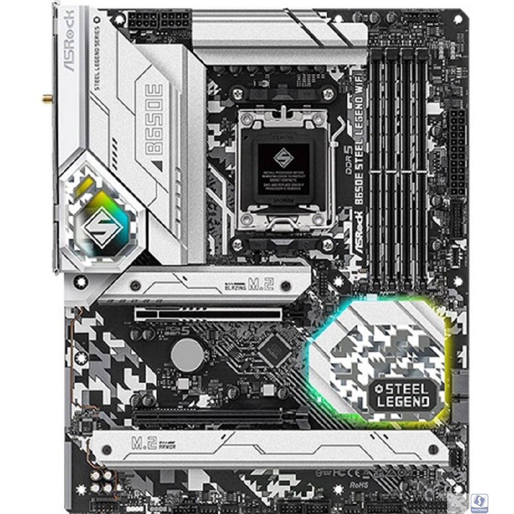 Материнская плата ASRock B650 STEEL LEGEND WIFI AM5 4xDDR5 4xSATA3 2xM.2 HDMI DP ATX
