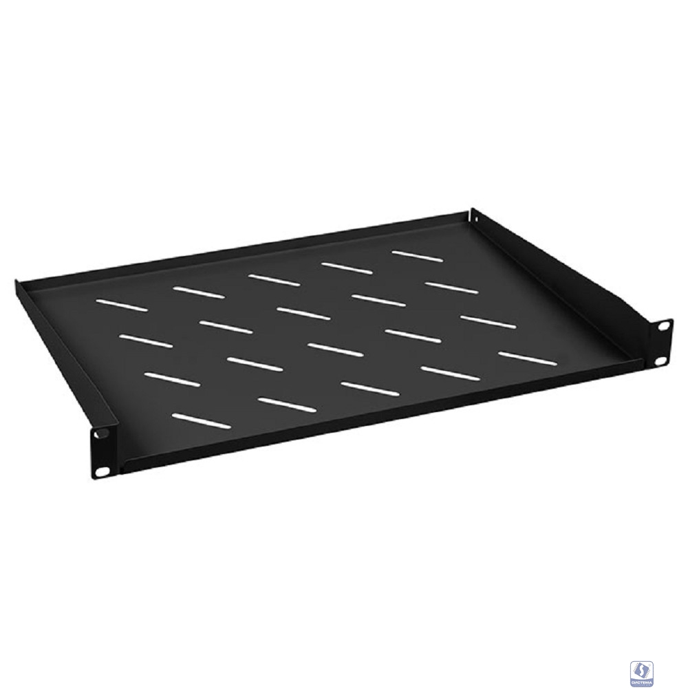 Cabeus SH-J017-1U-315-BK Полка 19" перфорированная консольная 1U глубина 315 мм, цвет черный (RAL 9004)
