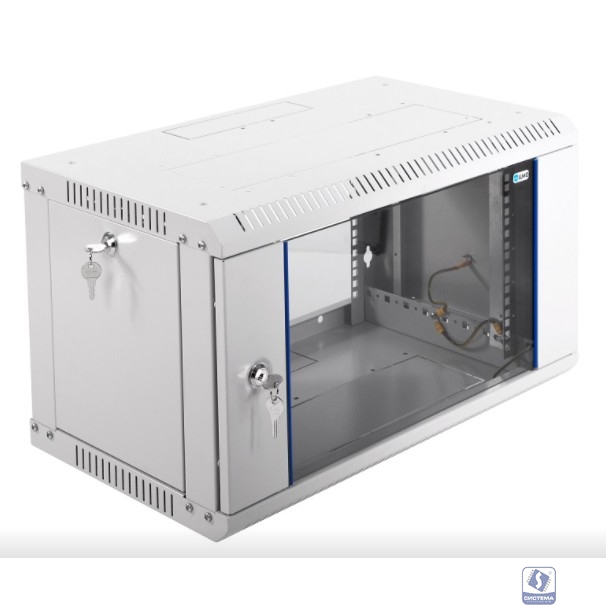 ЦМО Шкаф телекоммуникационный настенный разборный 6U (600х350) дверь стекло (ШРН-Э-6.350) (1 коробка)