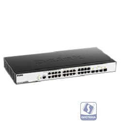 D-Link DGS-3000-28X/B1A Управляемый L2 коммутатор с 24 портами 10/100/1000Base-T и 4 портами 10GBase-X SFP+