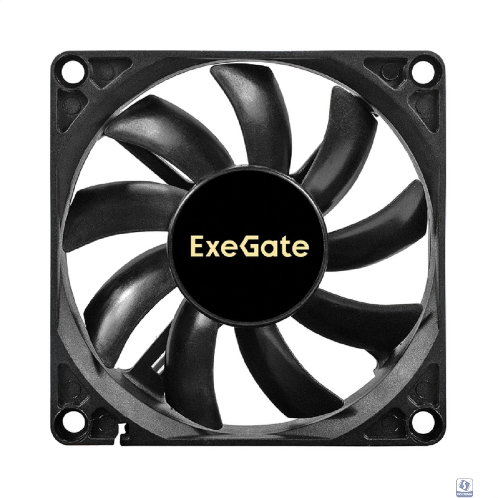 Exegate EX297042RUS Вентилятор 12В DC ExeGate EX08015B3P (80x80x15 мм, 2-Ball (двойной шарикоподшипник), 3pin, 2000RPM, 21dBA)