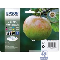 EPSON C13T12954010/4011/4012 картридж для SX420W/BX305F (желтый,голубой,пурпурный,черный) (cons ink)