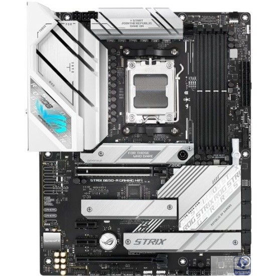 ASUS ROG STRIX B650-A GAMING WIFI (Socket AM5, ATX, 4xDDR5(128GB), DP/HDMI, 2xPCIe 4.0x16,/2xPCIe 4.0, 1xLAN (2.5GbE), Wi-Fi, BT, 4xSATA 6Gb/s, 3xM.2, 2xType-C, 7xUSB 3.2, 4xUSB 2.0)
