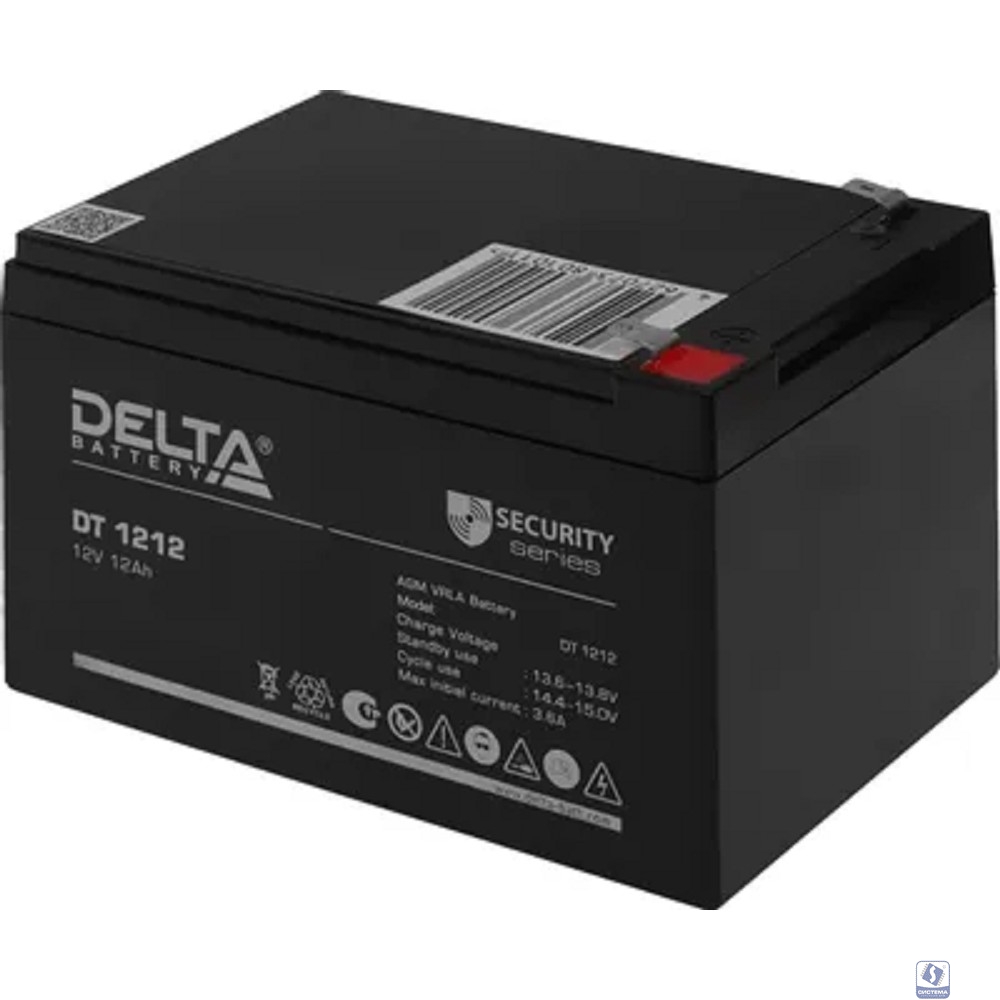 Delta DT 1212 (12 А\ч, 12В) свинцово- кислотный аккумулятор  