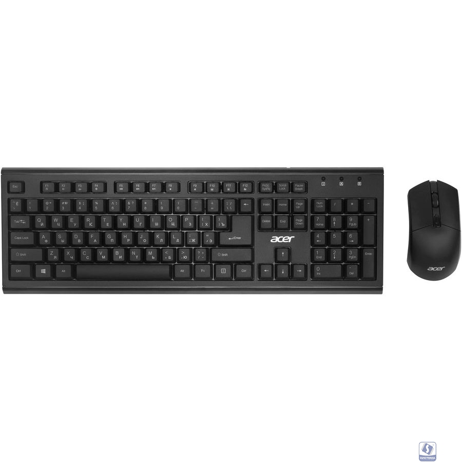 Acer OKR120 [ZL.KBDEE.007] Комплект (клавиатура + мышь) черный USB беспроводная 