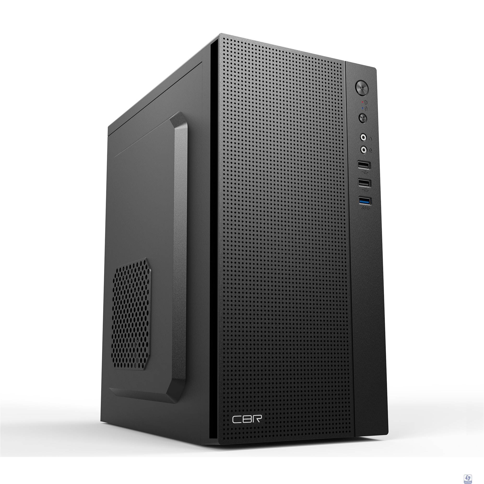 CBR Корпус mATX Minitower MX12, без БП, 1*USB 3.0, 2*USB 2.0, HD Audio+Mic, Black [PCC-MATX-MX12-WPSU]