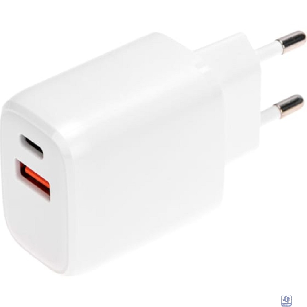 Rexant (18-2225) Сетевое зарядное устройство USB QC (20W) + Type C PD (20W), белое