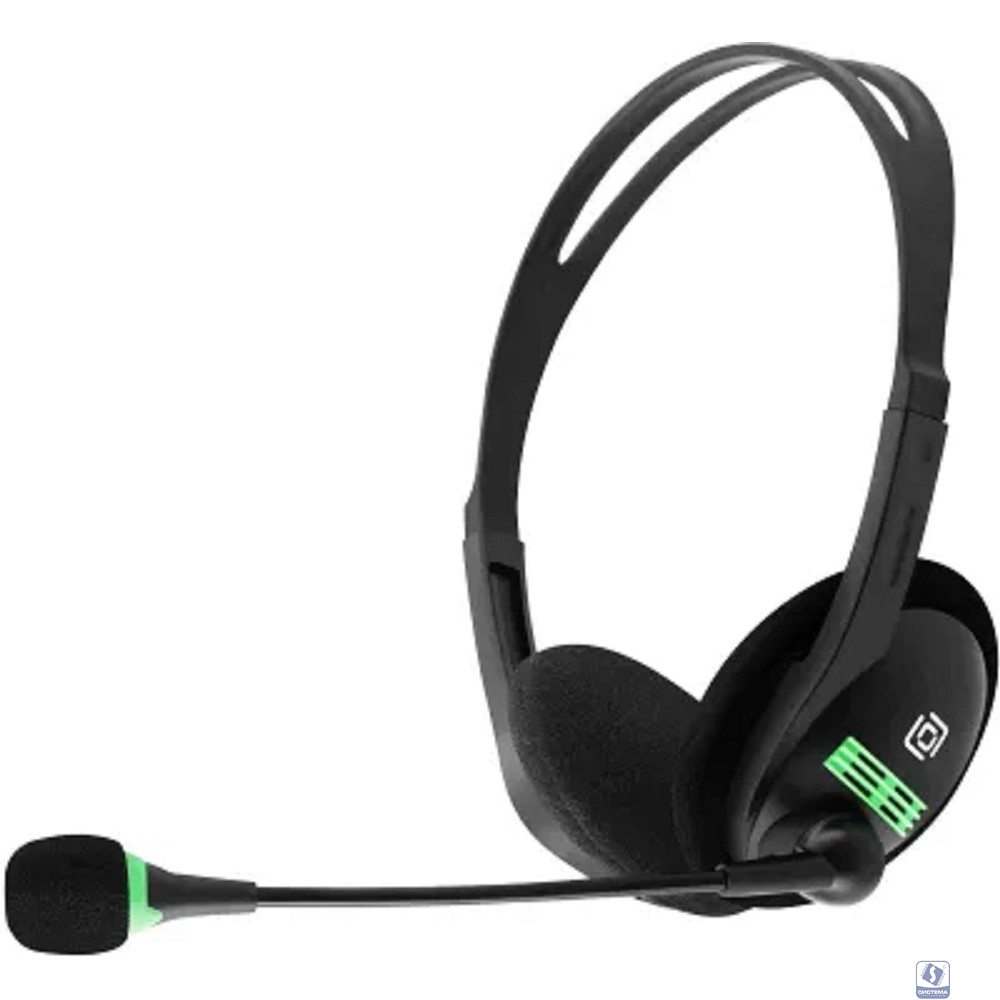 Oklick Наушники с микрофоном Оклик HS-M100 черный 1.8м накладные (1532004)