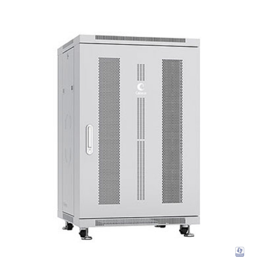 Cabeus ND-05C-18U60/80 Шкаф телекоммуникационный 19" напольный 18U 600x800x988mm (ШхГхВ) передняя и задняя перфорированные двери, ручка с замком, цвет серый (RAL 7035)