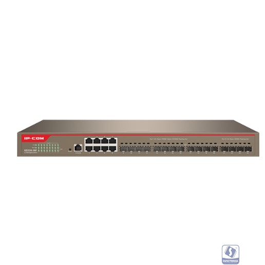 IP-COM G5324-16F Коммутатор управляемый в стойку, 8*1Gbit RJ45, 16*SFP 1Gbit,  console port