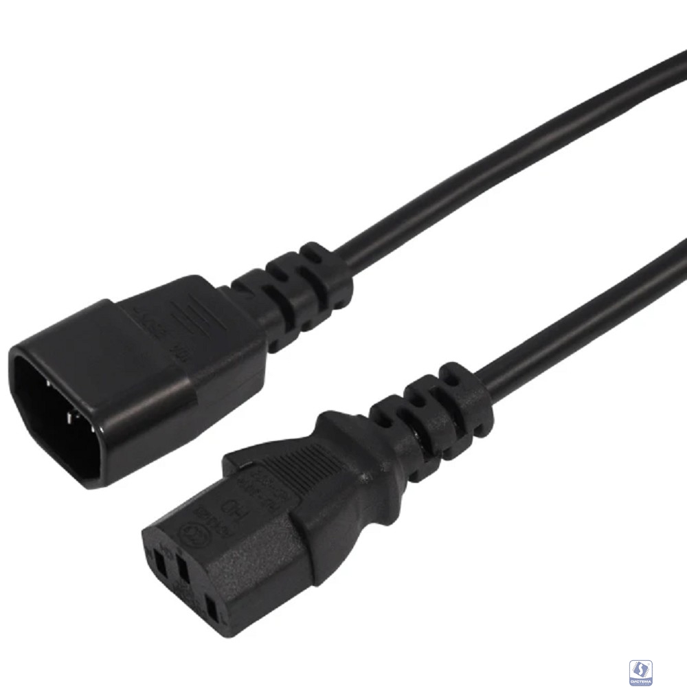 Rexant (04-2721) Шнур сетевой IEC 320 C13 – IEC 320 C14 3x0,75мм?, длина 0,6м