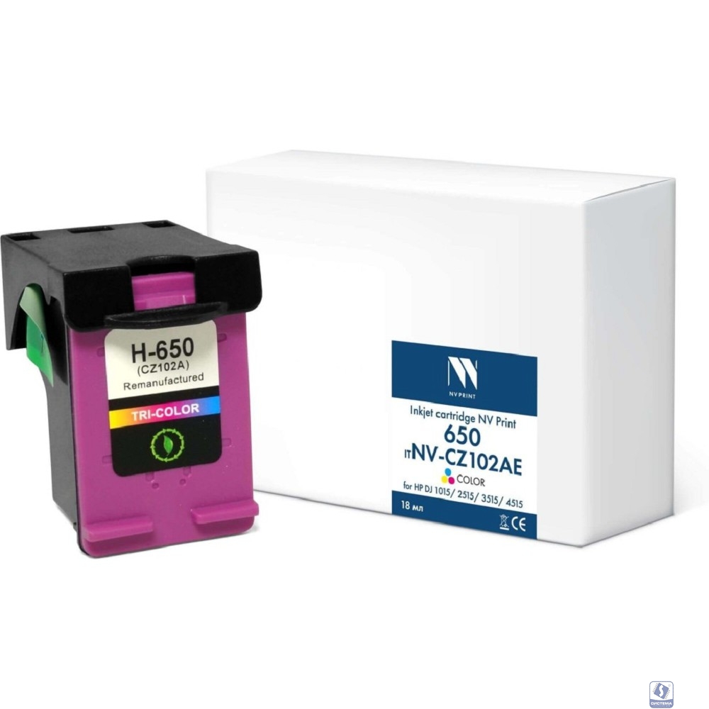 Струйный картридж NVP 650 (NV-CZ102AE) Color для HP DJ 1015/2515/3515/4515 (18 мл) совместимый