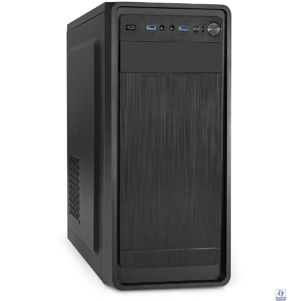 Exegate EX299360RUS Корпус Miditower ExeGate XP-332UC-UNS500 (ATX, БП UNS500 с вент. 12см, 2*USB3.0+1*TypeC, аудио, черный)