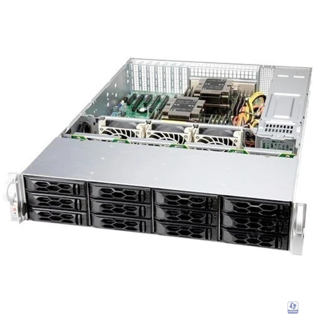Supermicro CSE-LA25TQC-R609LP server chassis, 2U Dual and Single Intel and AMD CPUs, 7 low-profile expansion slot(s), 8 x 3.5" (tool-less) or 2.5" (screw) hot-swap SAS3/SATA drive bay, 600W/650W RPS