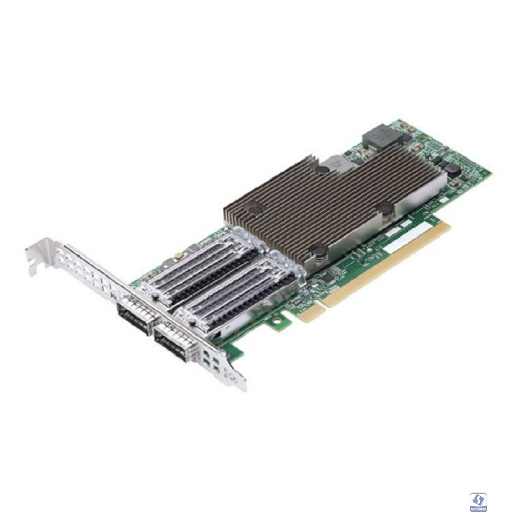 Broadcom NetXtreme P2100G (BCM957508-P2100G) 2x100GbE (100/50/25/10GbE), PCIe 4.0 x16, QSFP56, BCM57508, Ethernet Adapter, LP + FH brackets incl, BOX