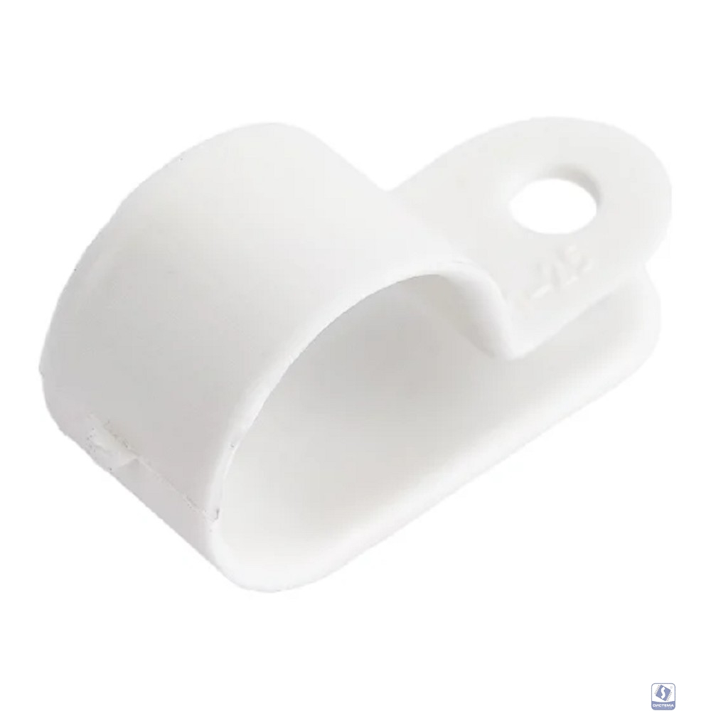 Rexant (07-4416) Скоба под винт 16мм, белая (50 шт/уп)