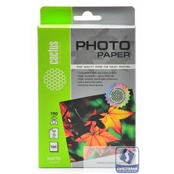 Cactus CS-MA6190100 Фотобумага матовая 10x15 190 г/м2 100 листов