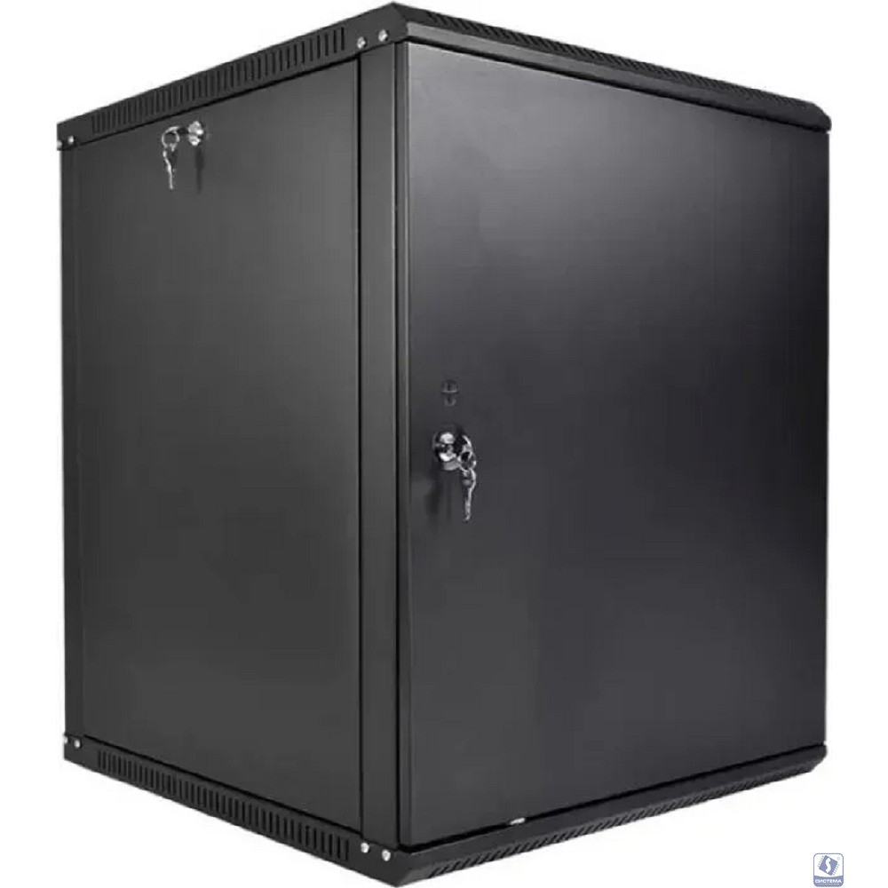 ЦМО Шкаф телекоммуникационный настенный разборный ЭКОНОМ 18U (600 x 650) дверь металл, цвет черный (ШРН-Э-18.650.1-9005)