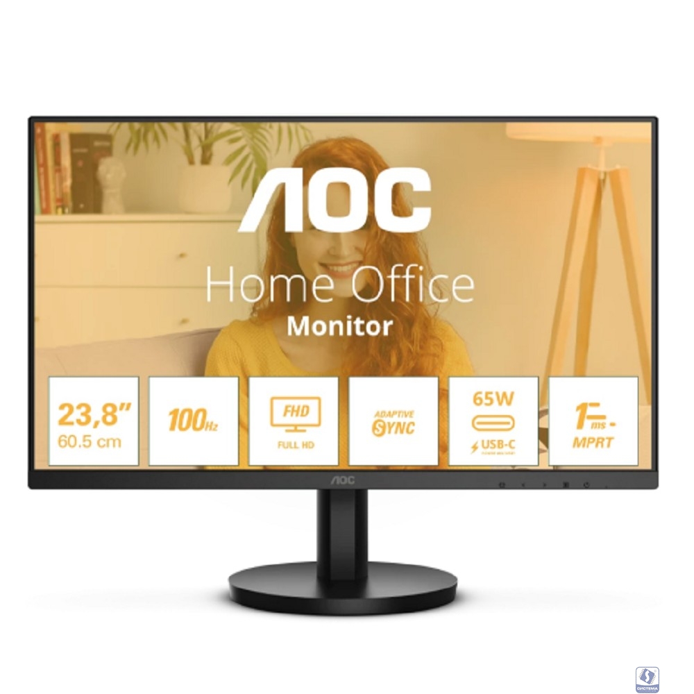 LCD AOC 23.8" 24B3CA2 черный 