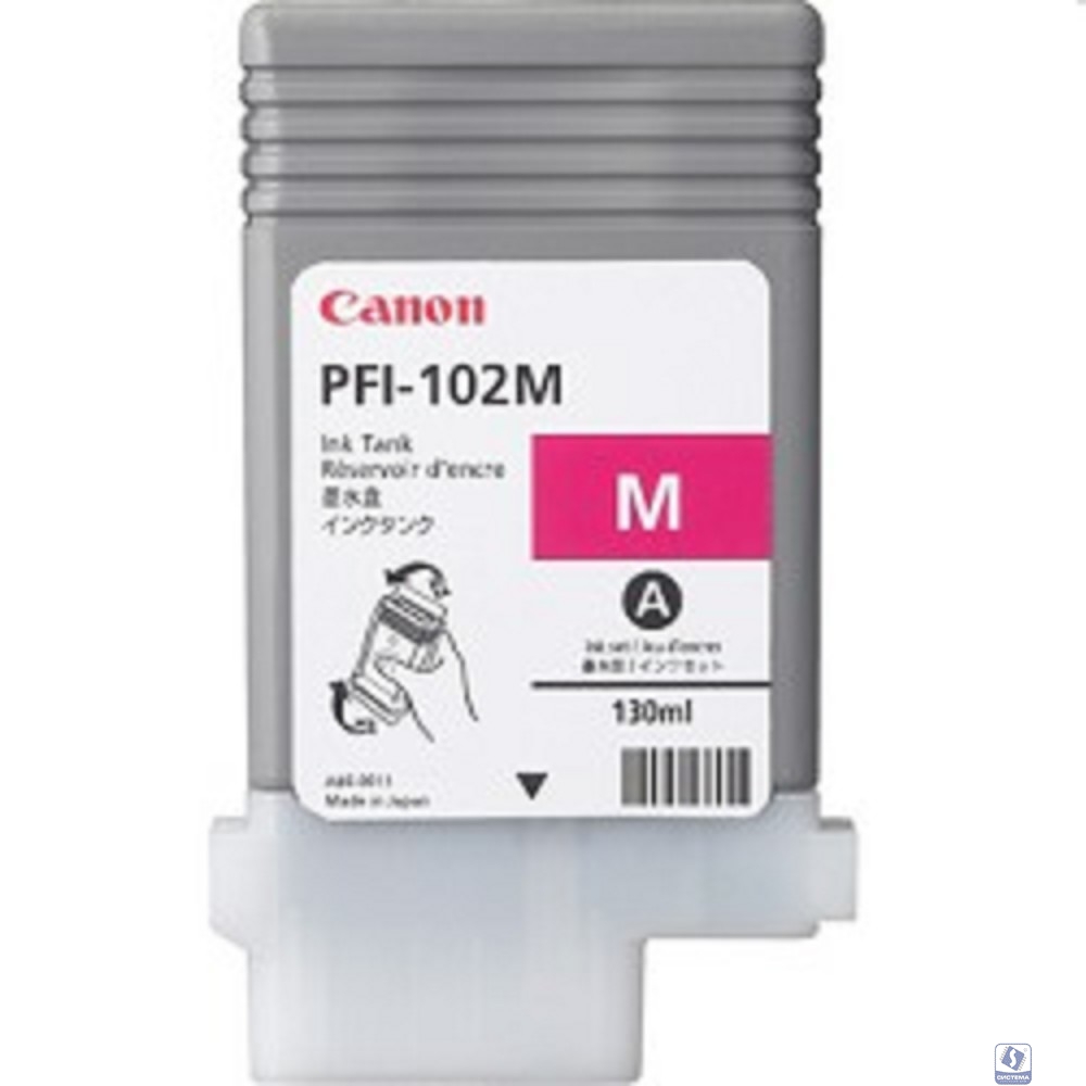 Canon PFI-102M 0897B001 Картридж для Canon imagePROGRAF iPF605, iPF610., iPF650, iPF655, iPF710, iPF755, LP17, iPF510, Пурпурный, 130 мл.
