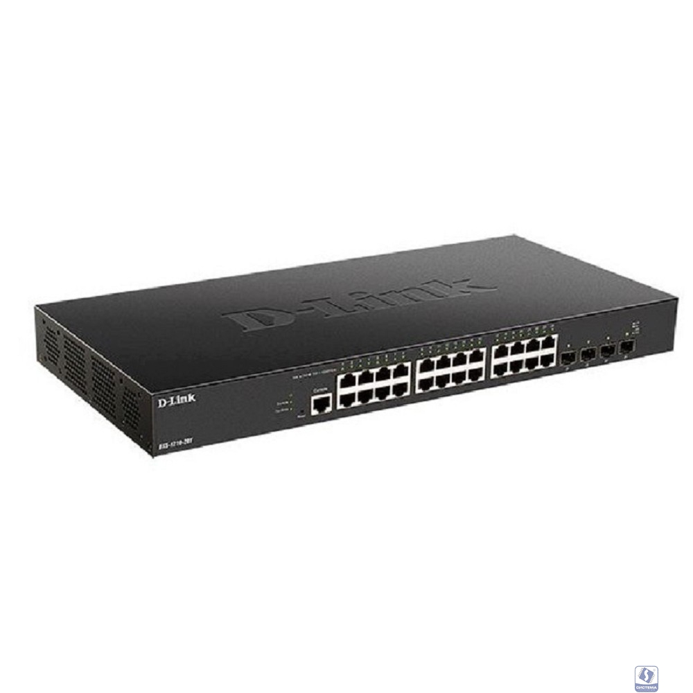 D-Link DXS-1210-28T/A1A PROJ Управляемый L2+ коммутатор с 24 портами 10GBase-T и 4 портами 25GBase-X SFP28