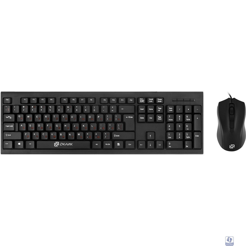 Клавиатура + мышь Oklick 620M черный USB  [475652]