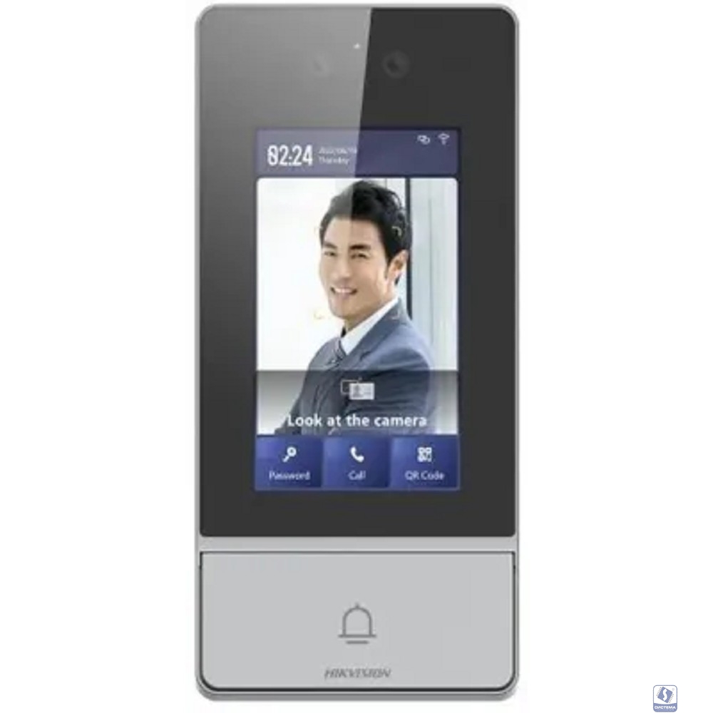 Видеопанель Hikvision DS-KV9503-WBE1 цветной сигнал цвет панели: черный