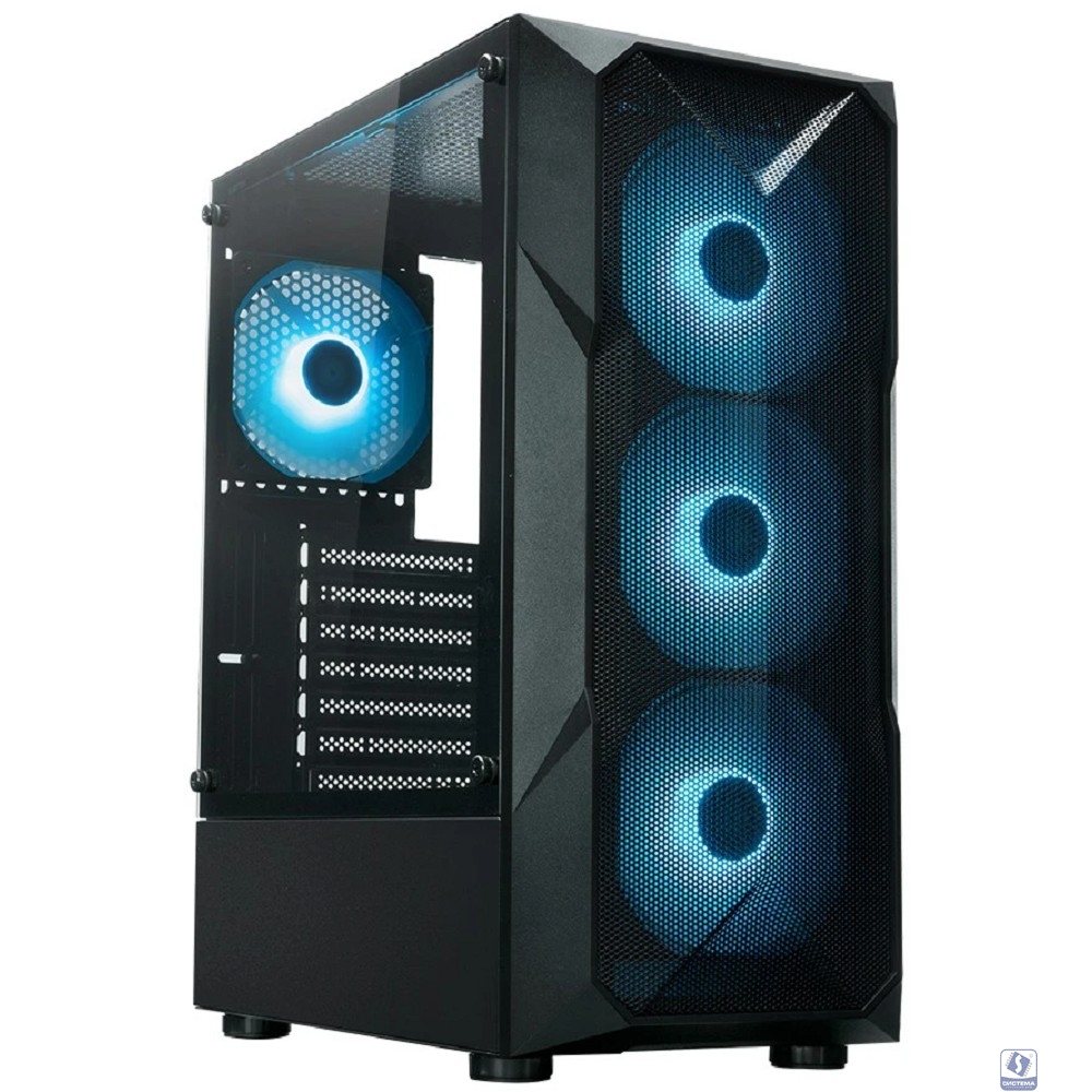 XASTRA Корпус  A304 4ARGB Black ATX/Mesh/half-size TG/4x120mm ARGB FC fans/ A304-4FC12A