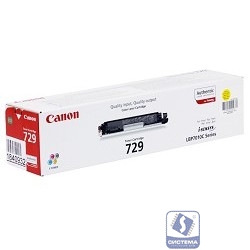 Canon Cartridge 729Y  4367B002 Тонер картридж для LBP 7010C, Желтый, 1000стр.