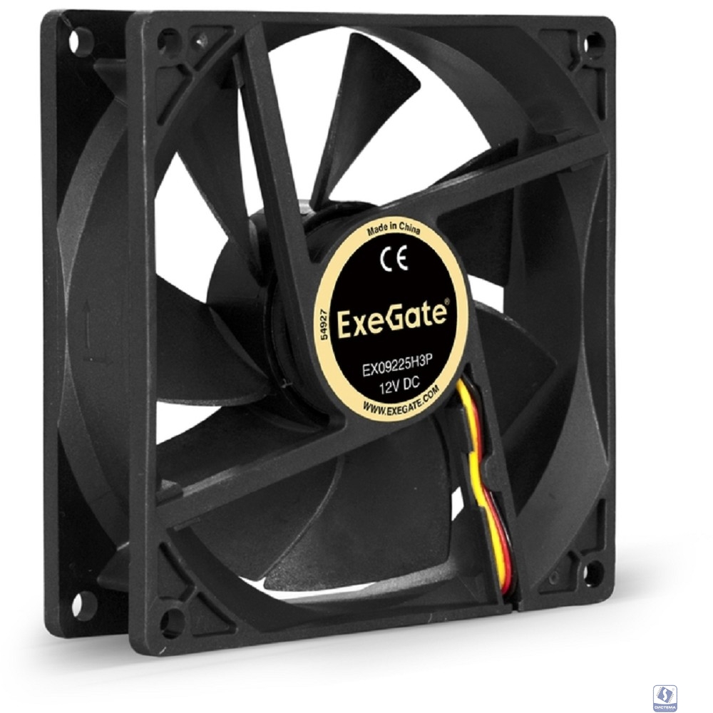 Exegate EX253950RUS Вентилятор ExeGate Mirage-H 92x92x25 гидродинамический подшипник, 1800 RPM, 25dB, 3pin