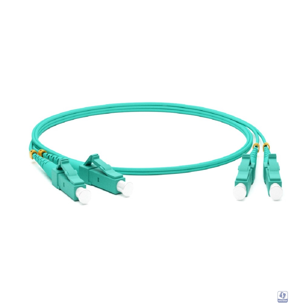 Hyperline FC-D2-503-LC/­PR-LC/­PR-H-20M-LSZH-AQ Патч-корд волоконно-оптический (шнур) MM 50/­125(OM3), LC-LC, duplex, 10G/­40G, LSZH, 20 м