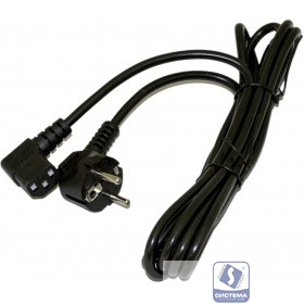 Hyperline PWC-IEC13A-SHM-5.0-BK кабель питания компьютера (Schuko+C13 (угловая)) (3x1.0), 10A, угловая вилка, 5м, цвет черный