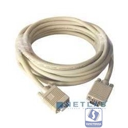 Gembird/Cablexpert CC-PPVGA-5M, Кабель VGA Premium ,  15M/15M,5.0м,  серый, тройной экран, феррит.кольца 